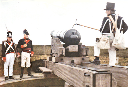 Firing the 24 Pounder Cannon